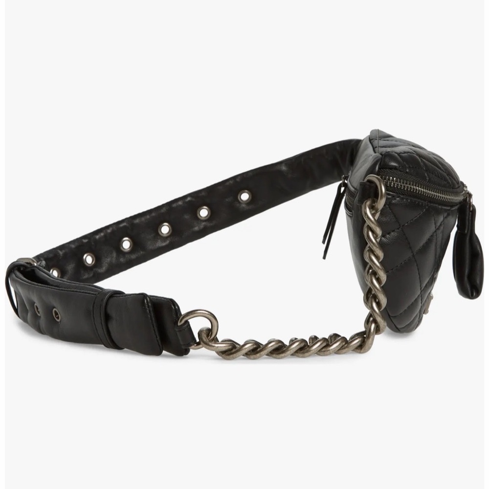 Kurt Geiger London Small Black Brixton Leather Quilt Belt Bag Bumbag Travel - Picture 11 of 16